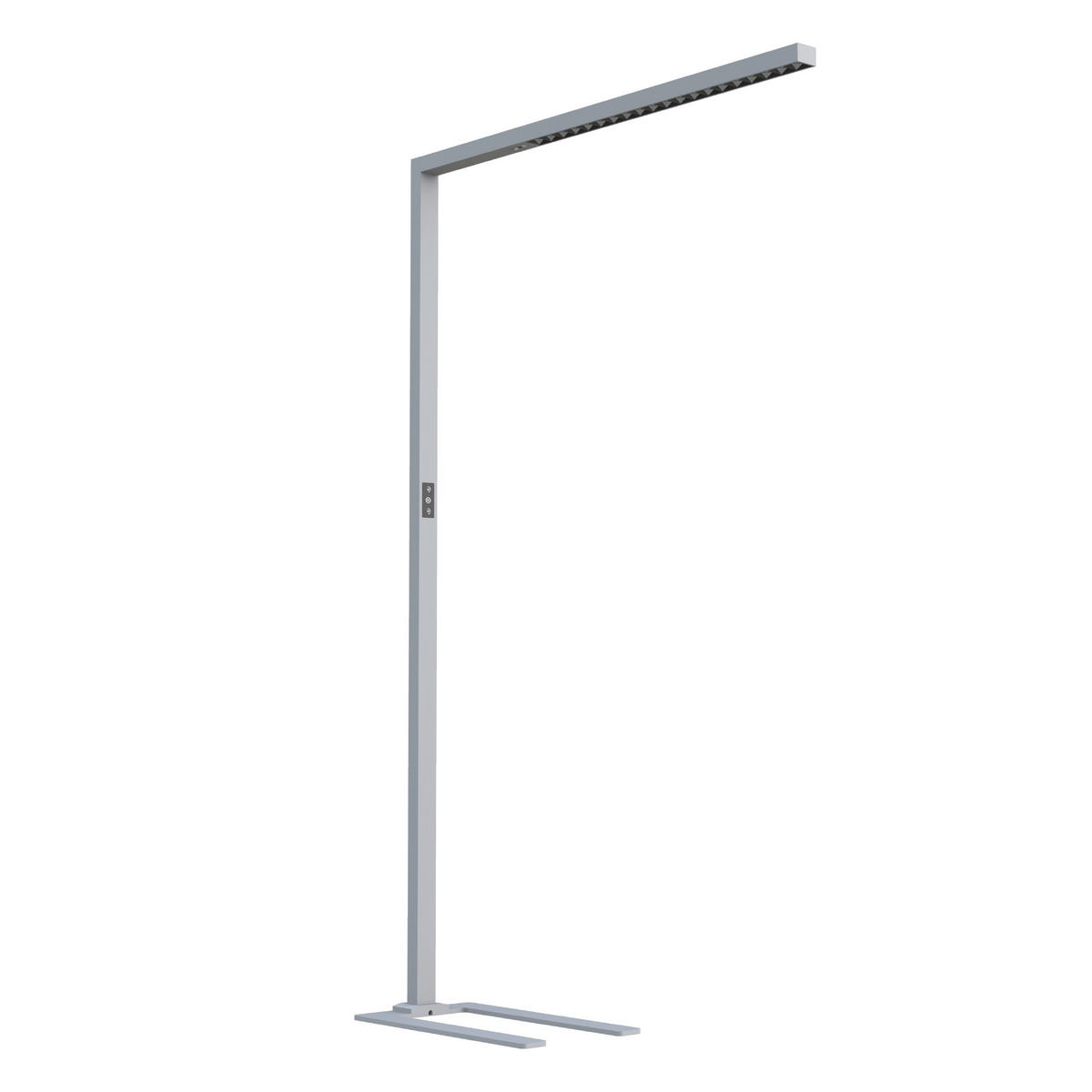 LED-STEHLEUCHTE 120,3/5,2/196 cm    - Silberfarben/Schwarz, Design, Metall (120,3/5,2/196cm) - Eglo