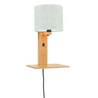 WANDLEUCHTE GOOD&MOJO  19/24/36 cm  - Naturfarben, Trend, Holz/Textil (19/24/36cm) - Good & Mojo