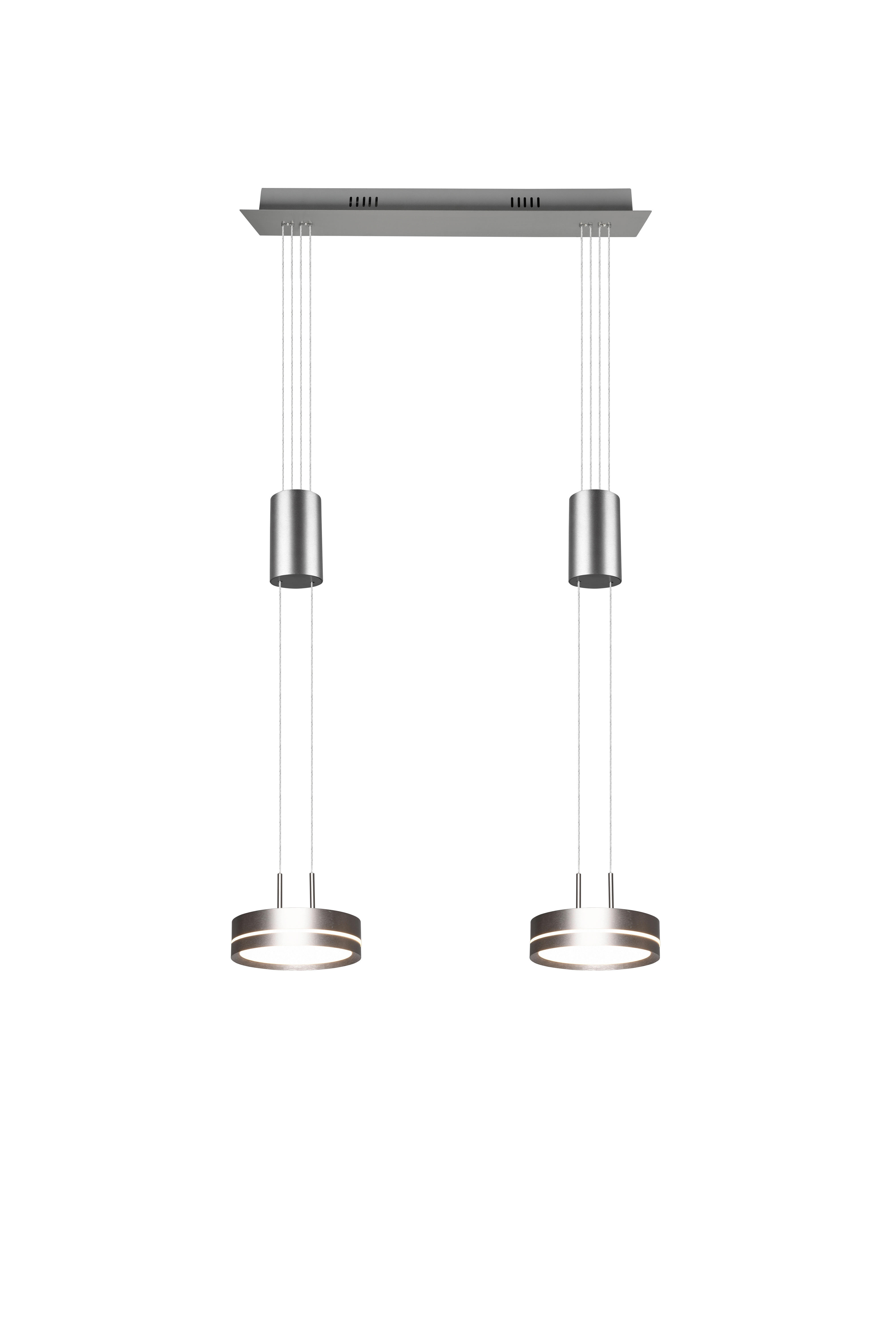 LED-HÄNGELEUCHTE 55/14/150 cm    - Nickelfarben, Basics, Metall (55/14/150cm) - Trio Leuchten