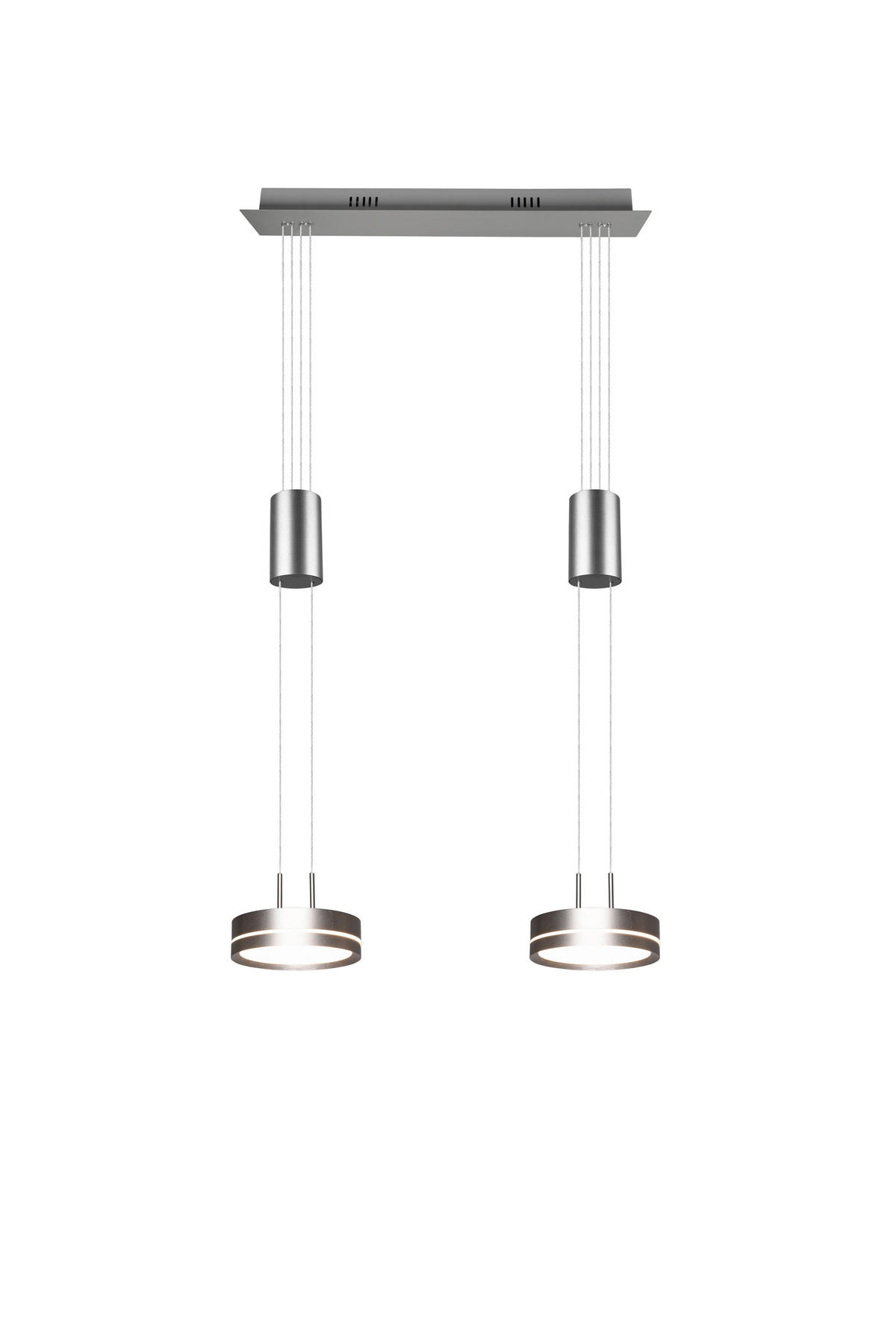LED-HÄNGELEUCHTE 55/14/150 cm    - Nickelfarben, Basics, Metall (55/14/150cm) - Trio Leuchten
