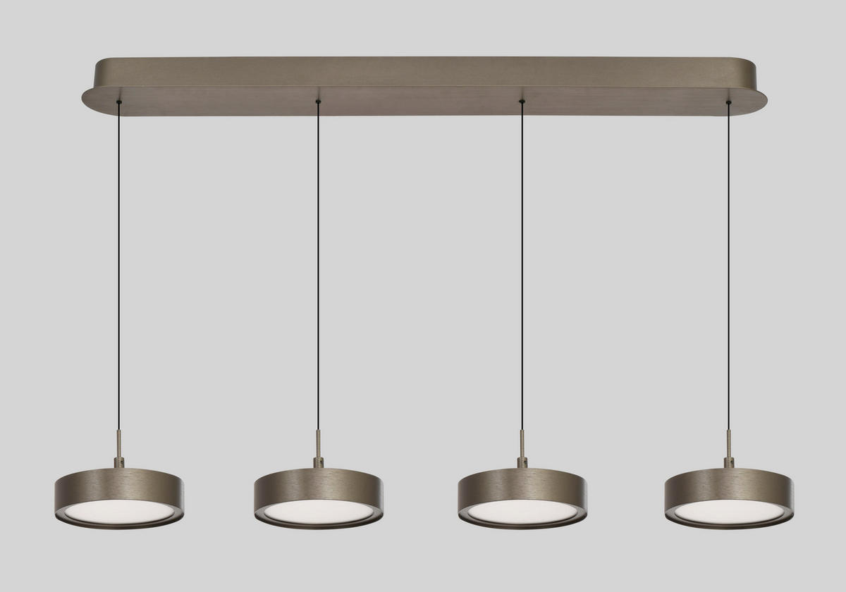 LED-HÄNGELEUCHTE Valensole 105/150/17,5 cm  - Bronzefarben, Design, Metall (105/150/17,5cm)