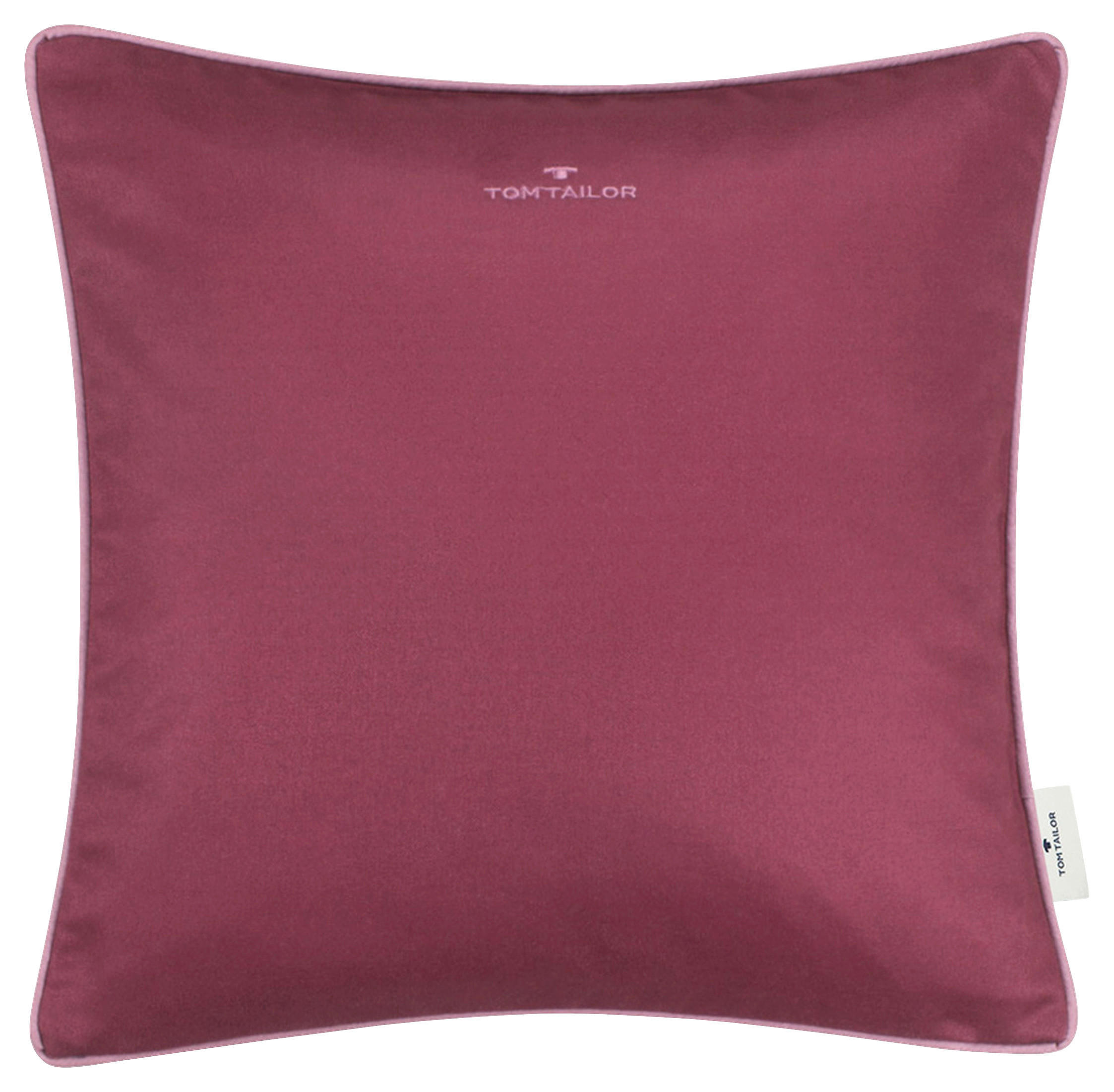 KUDDFODRAL T-Dove Signature 40/40 cm  - vinröd/mörkröd, Klassisk, textil (40/40cm) - Tom Tailor