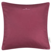 KUDDFODRAL T-Dove Signature 40/40 cm  - vinröd/mörkröd, Klassisk, textil (40/40cm) - Tom Tailor