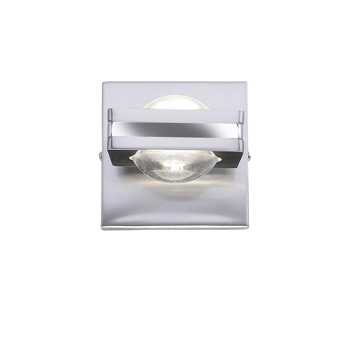 LED-WANDLEUCHTE  15/11/11 cm    - Edelstahlfarben, LIFESTYLE, Glas/Kunststoff (15/11/11cm) - Just Light