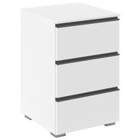 NACHTSCHRANK 61/62/42 cm  - Alufarben/Weiß, Trend, Holzwerkstoff/Kunststoff (61/62/42cm) - Xora