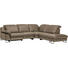 WOHNLANDSCHAFT in Leder Hellbraun - Hellbraun, Design, Leder/Metall (296/268cm) - Valdera WOHNLANDSCHAFT in Leder Hellbraun - Hellbraun, Design, Leder/Metall (296/268cm) - Valdera