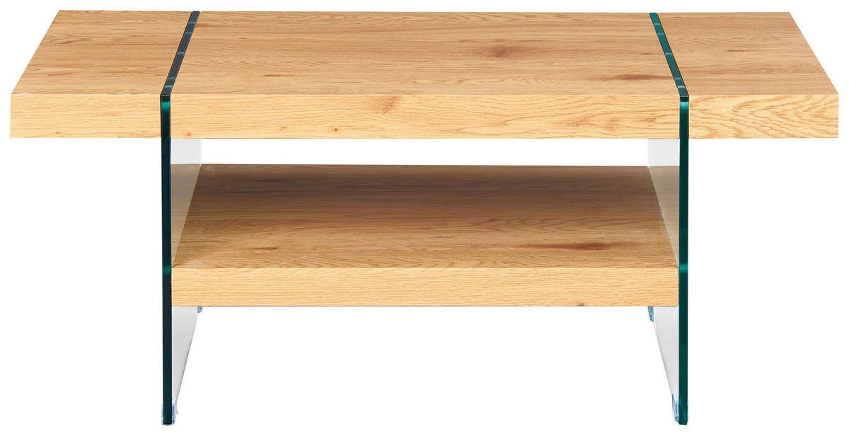 COUCHTISCH 110/60/46 cm rechteckig Wildeiche  - Wildeiche, Design, Glas/Holzwerkstoff (110/60/46cm) - Livetastic