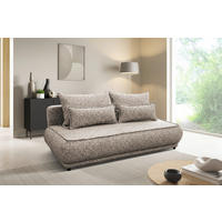 SCHLAFSOFA in Plüsch Hellbraun  - Hellbraun/Beige, Design, Kunststoff/Textil (214/96/105cm) - MID.YOU