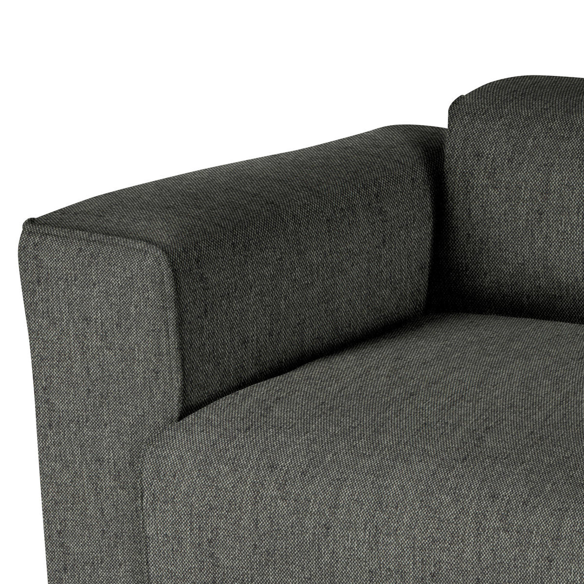 ECKSOFA Dunkelgrün Webstoff Rücken echt  - Dunkelgrün/Schwarz, Design, Kunststoff/Textil (171/290cm) - home24