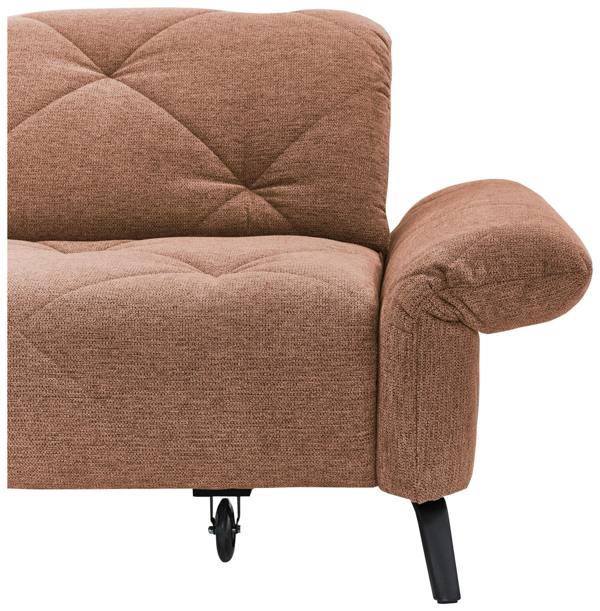 ECKSOFA in Webstoff Kupferfarben  - Schwarz/Kupferfarben, Design, Textil/Metall (173/244cm) - Moderano