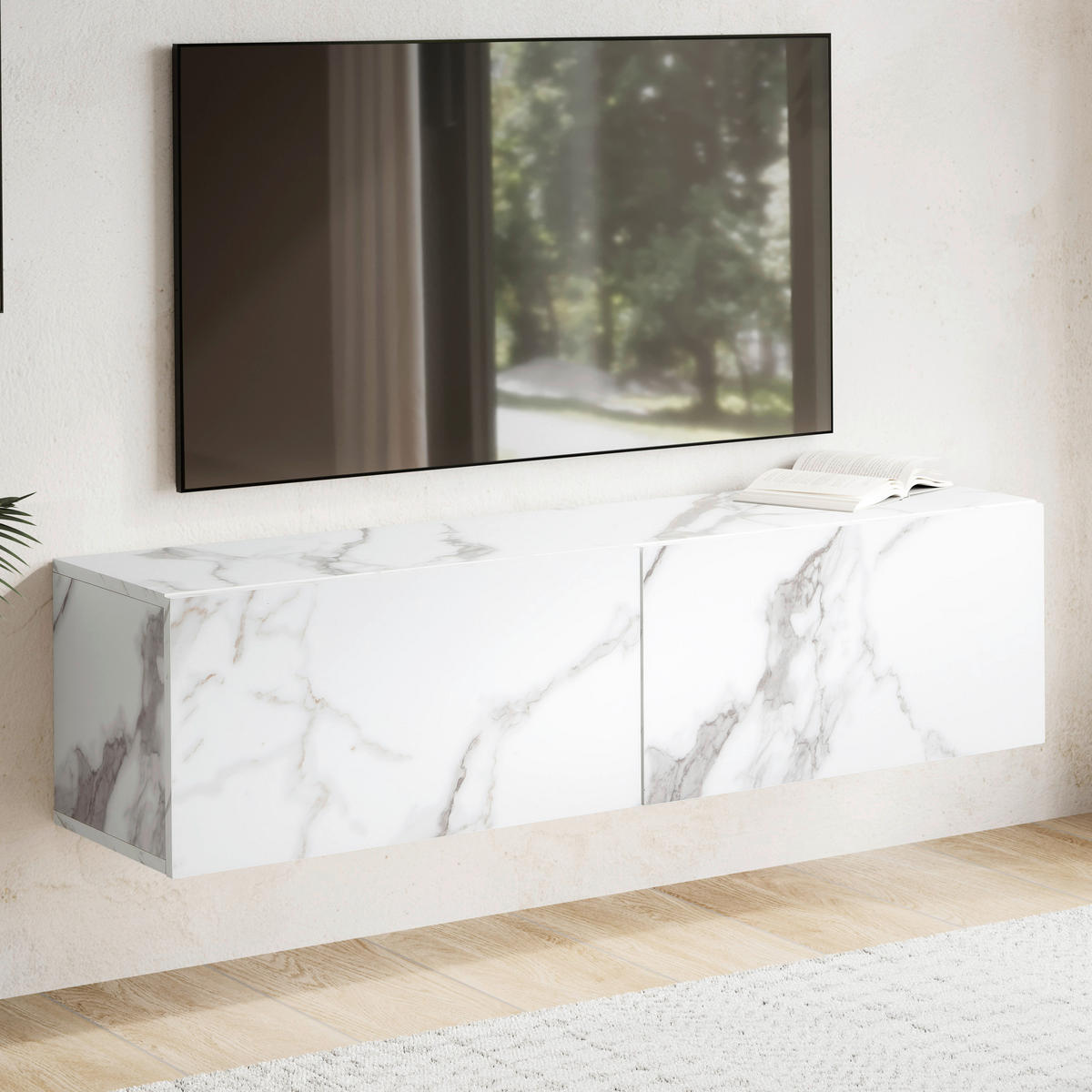 NIZKA OMARICA bela  - bela, Design, leseni material (120/30/30cm) - MID.YOU
