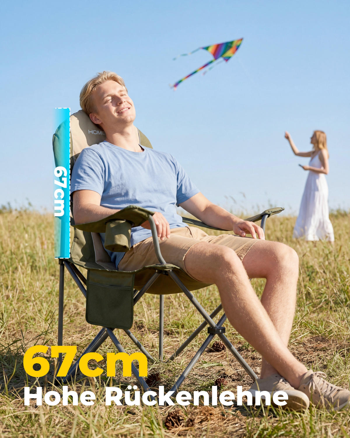 CAMPINGSESSEL - Blau/Silberfarben, Basics, Textil/Metall (84/110/60cm) - Modante