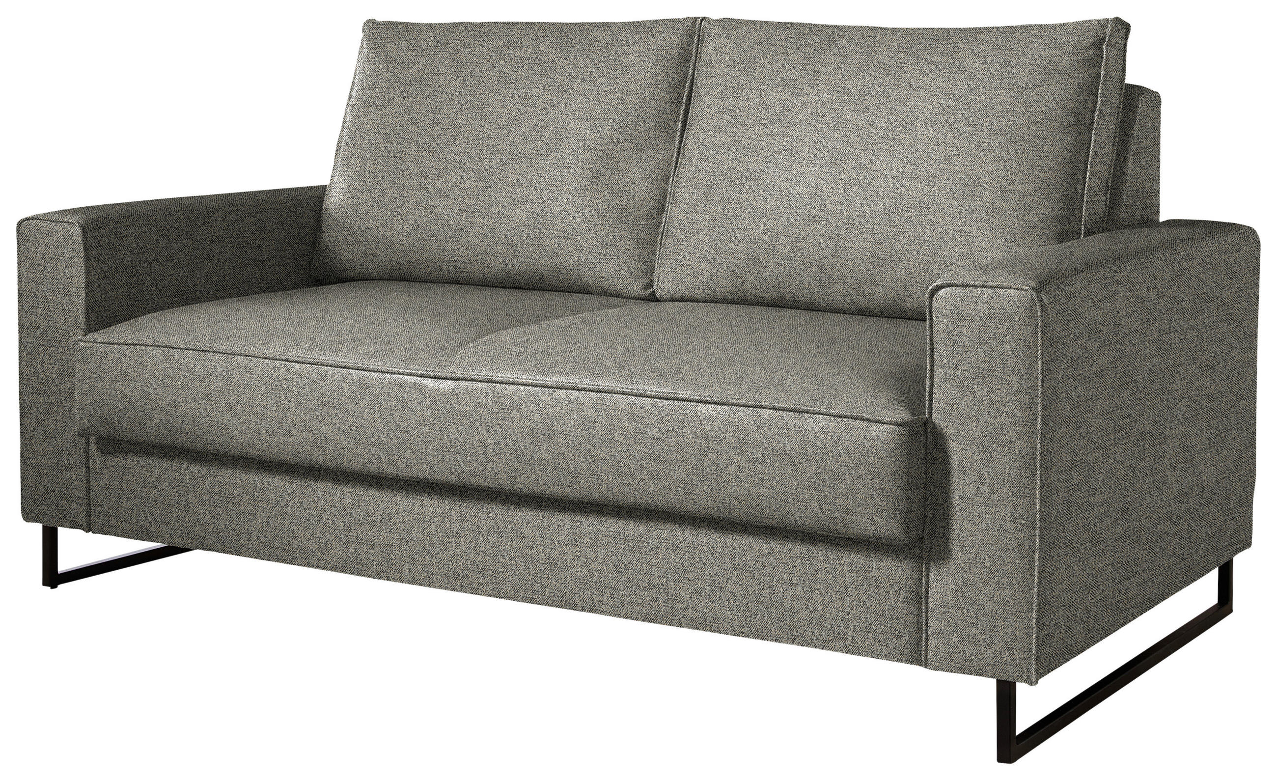 SCHLAFSOFA  in Flachgewebe Sandfarben  - Sandfarben/Schwarz, Design, Textil/Metall (174/90/95cm) - Bali