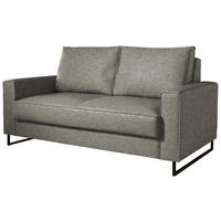 SCHLAFSOFA  in Flachgewebe Sandfarben  - Sandfarben/Schwarz, Design, Textil/Metall (174/90/95cm) - Bali