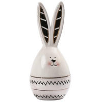 DEKOR NYÚL - fekete/fehér, Lifestyle, kerámia (5,5/12,8cm)