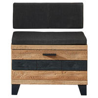GARDEROBENBANK 70/79/38 cm  - Eichefarben/Dunkelgrau, Natur, Holz/Holzwerkstoff (70/79/38cm) - Linea Natura