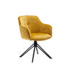 DREHSTUHL  in Samt Gelb  - Gelb/Schwarz, MODERN, Textil/Metall (59/83/60cm) - Livetastic