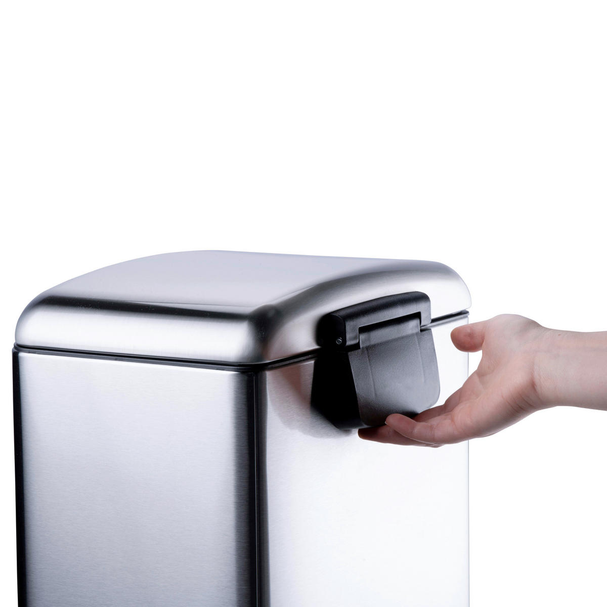 TRETEIMER 20 L  - Chromfarben/Schwarz, Basics, Kunststoff/Metall (30/29/53cm) - Dirt Devil