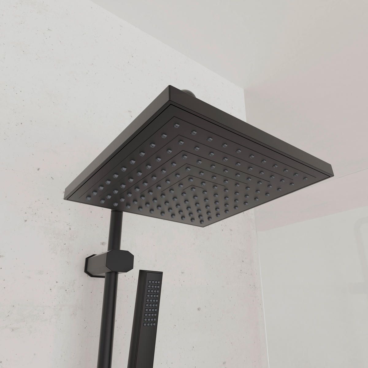Überkopfbrauseset Tokyo  - Schwarz, Metall (34/99/5,5cm) - Schütte