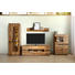 WOHNWAND in Anthrazit, Eichefarben - Eichefarben/Anthrazit, KONVENTIONELL, Glas/Holz (270/203/47cm) - Linea Natura WOHNWAND in Anthrazit, Eichefarben - Eichefarben/Anthrazit, KONVENTIONELL, Glas/Holz (270/203/47cm) - Linea Natura