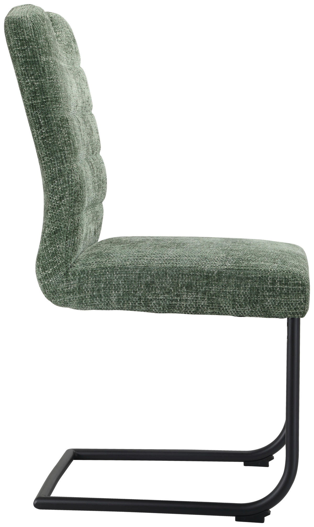 SZÁNKÓTALPAS SZÉK fém, textil zöld, fekete  - fekete/zöld, Design, textil/fém (46/97/59cm) - Novel