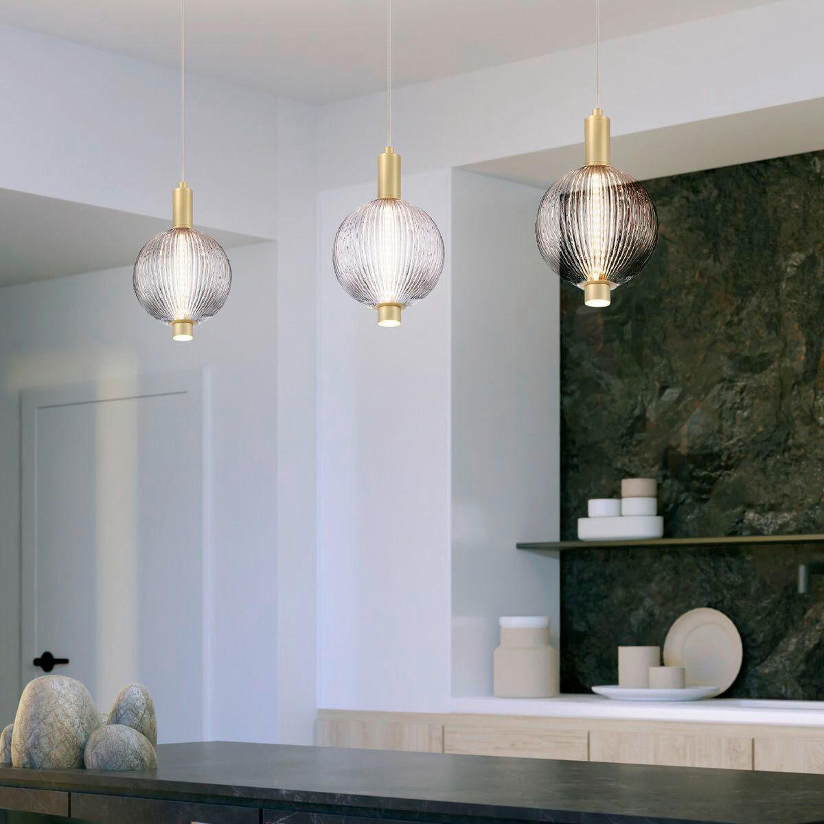 PENDELLEUCHTE Eurofase 15,2/272 cm   - Goldfarben, KONVENTIONELL, Glas/Metall (15,2/272cm) - Elstead Lighting
