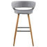 BARHOCKER in Hellgrau - Eichefarben/Hellgrau, Design, Holz/Textil (55/98/46,5cm) - Carryhome BARHOCKER in Hellgrau - Eichefarben/Hellgrau, Design, Holz/Textil (55/98/46,5cm) - Carryhome