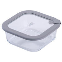 VORRATSDOSE Chefkoch 800 L  - Transparent/Hellgrau, Basics, Glas (800ml) - Chefkoch+Fackelmann