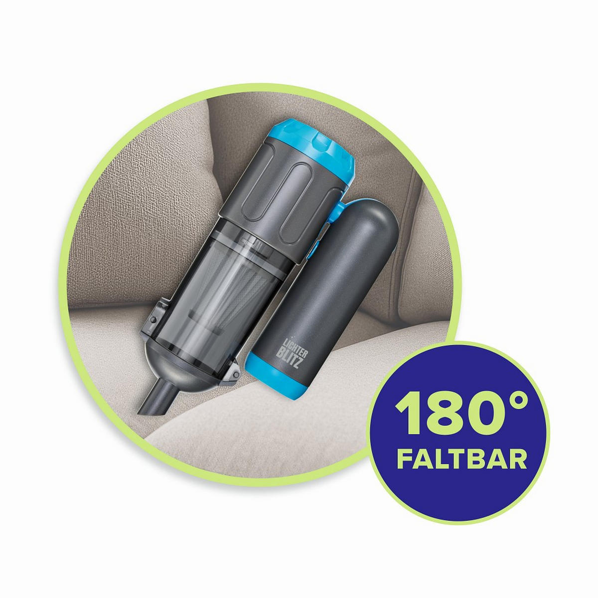 AKKU-HANDSTAUBSAUGER  - Blau/Grau, Basics, Kunststoff (21,5/6,5/20,8cm) - Lichterblitz