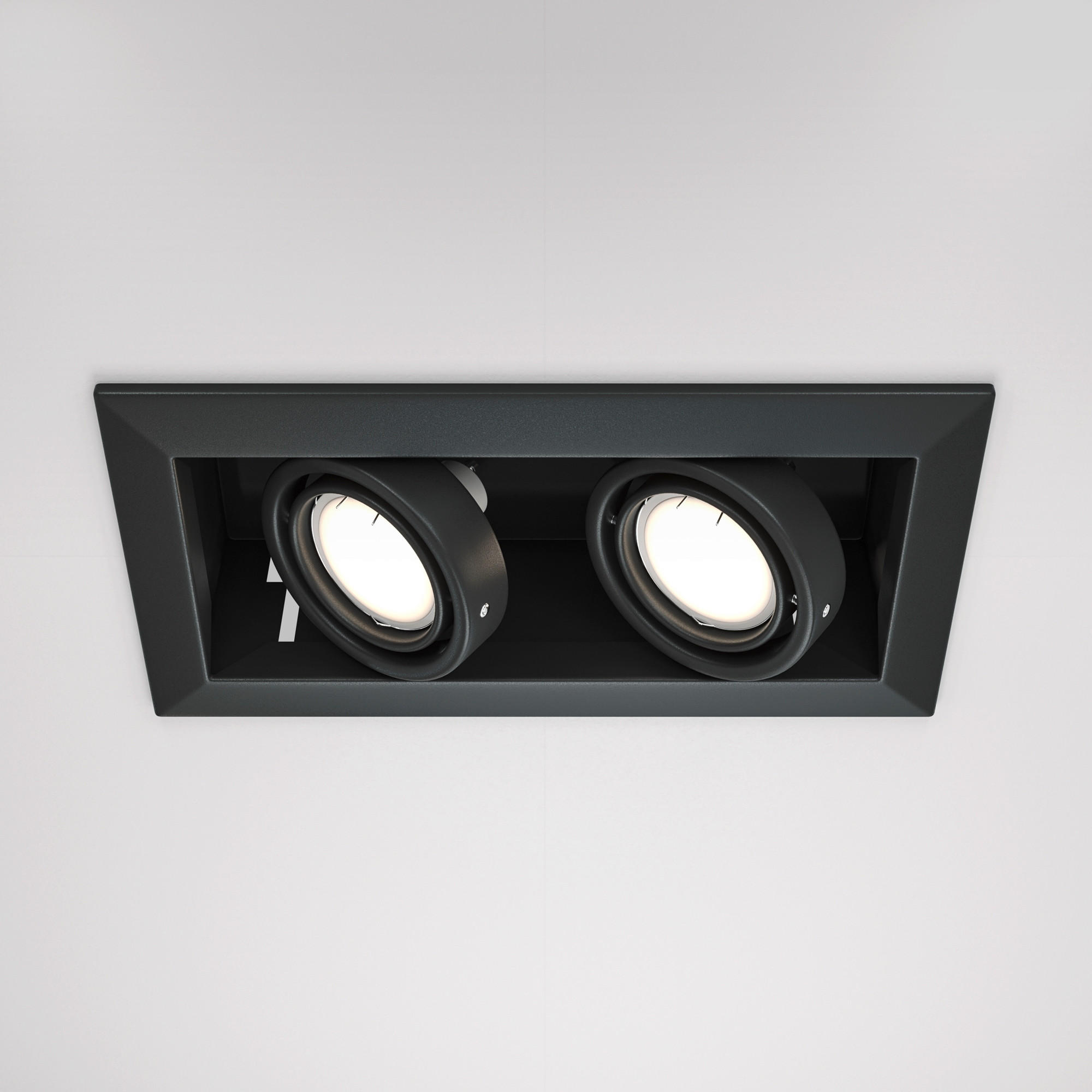 DECKENLEUCHTE Downlight 24,5/12,5/7 cm   - Schwarz, Trend, Metall (24,5/12,5/7cm) - MAYTONI