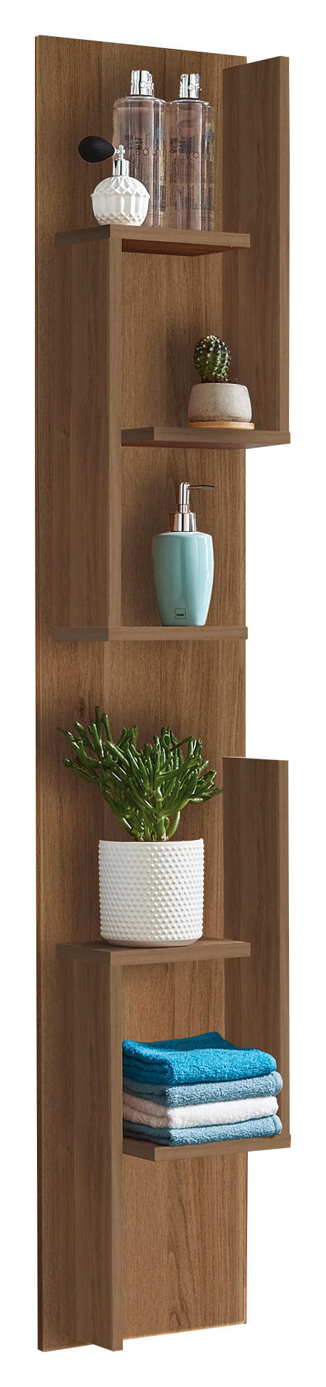 BADEZIMMERREGAL 30/160/15 cm  - Eiche dunkel, KONVENTIONELL, Holzwerkstoff (30/160/15cm) - Novel