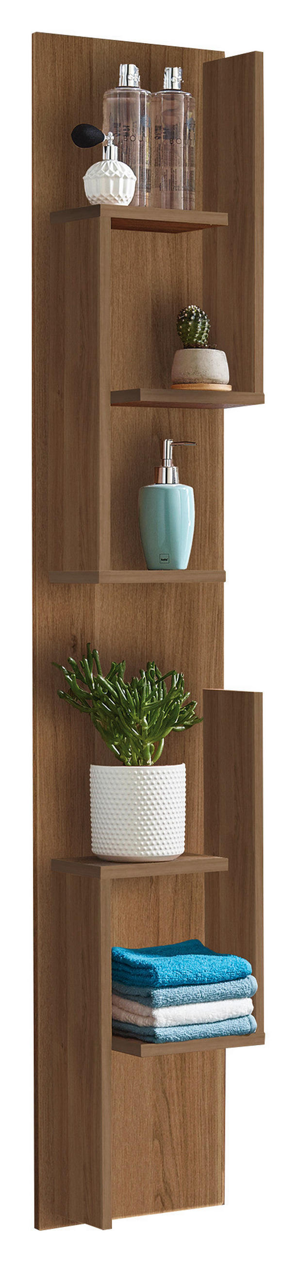 BADEZIMMERREGAL 30/160/15 cm  - Eiche dunkel, KONVENTIONELL, Holzwerkstoff (30/160/15cm) - Novel