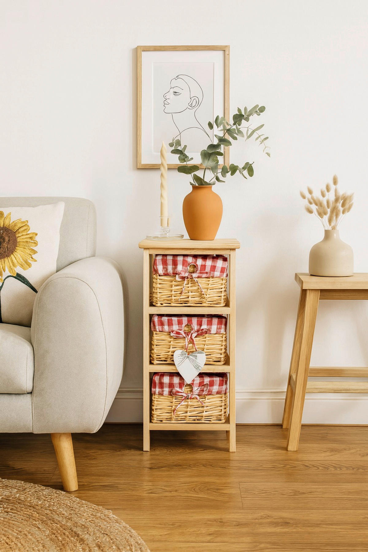 AUFBEWAHRUNGSREGAL - Naturfarben, KONVENTIONELL, Holz (25/30/60cm) - MID.YOU