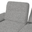 ECKSOFA in Chenille, Flachgewebe Hellgrau  - Hellgrau/Schwarz, Design, Textil/Metall (318/165cm) - Xora