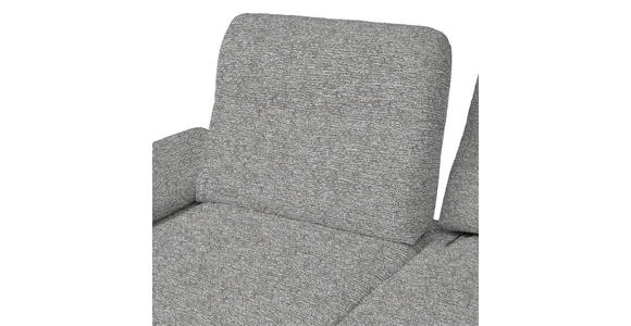 ECKSOFA in Chenille, Flachgewebe Hellgrau  - Hellgrau/Schwarz, Design, Textil/Metall (318/165cm) - Xora