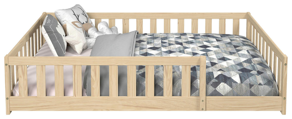 BODENBETT. 140/200 cm  in Naturfarben  - Naturfarben, MODERN, Holz/Holzwerkstoff (140/200cm) - P & B
