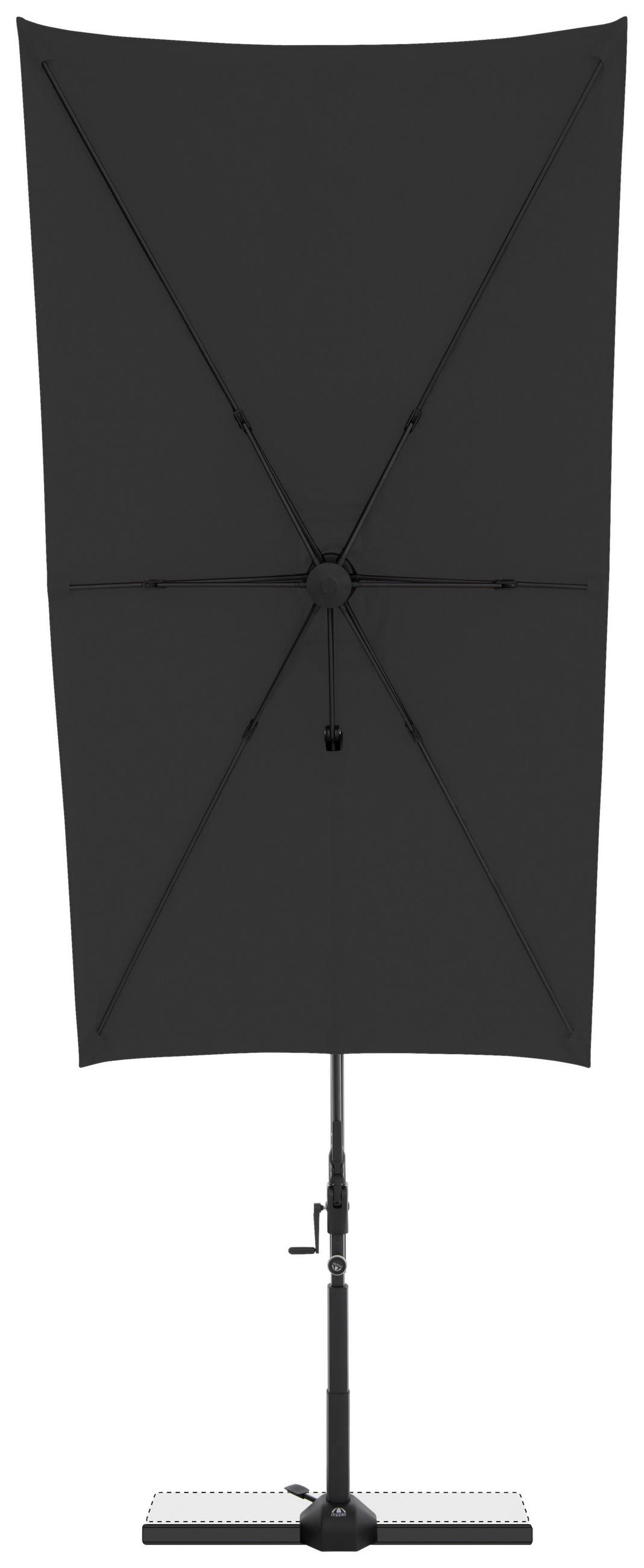 SENČNIK - črna/antracit, Basics, kovina/tekstil (240/135cm) - Doppler