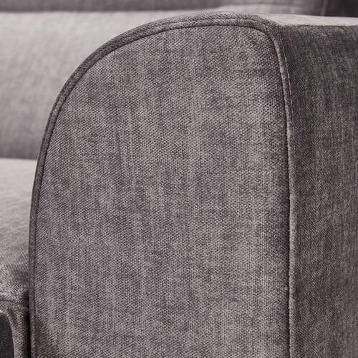 ECKSOFA in Velours Anthrazit  - Currygelb/Anthrazit, Modern, Holz/Textil (144/240cm) - Max Winzer