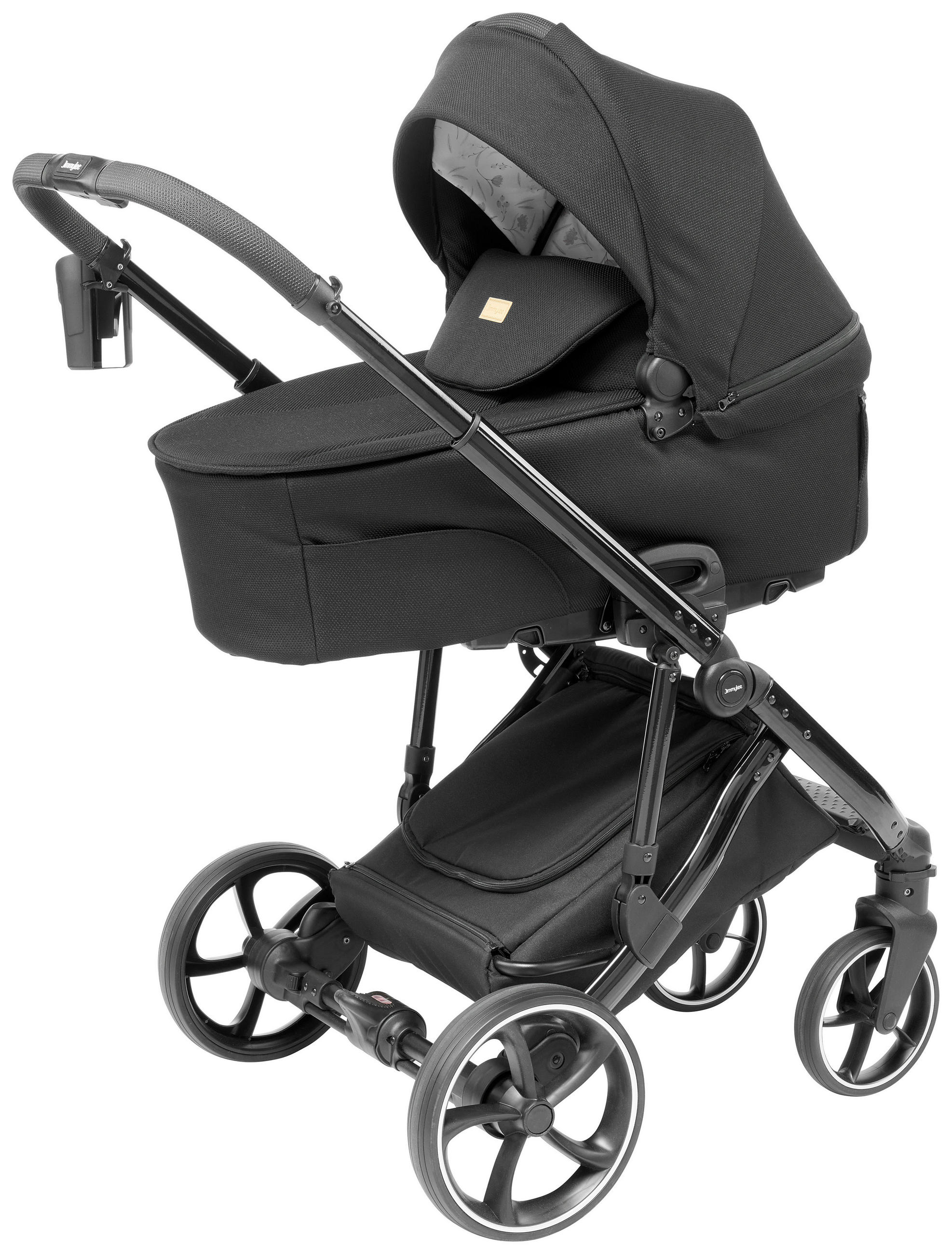 KINDERWAGENSET Easy Compact  - Schwarz, Basics, Textil/Metall (108/61/96cm) - Jimmylee