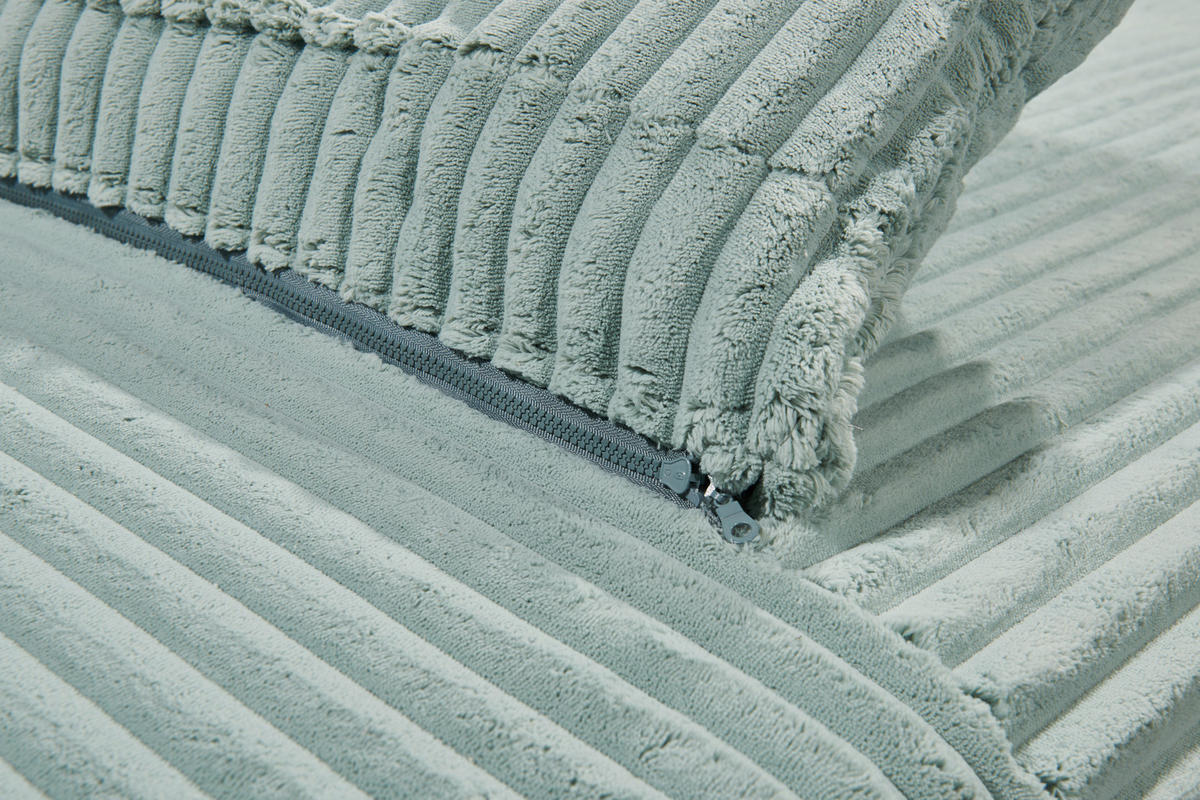 SCHLAFSOFA Cord Pastellgrün  - Pastellgrün/Schwarz, KONVENTIONELL, Kunststoff/Textil (211/96/105cm) - Carryhome