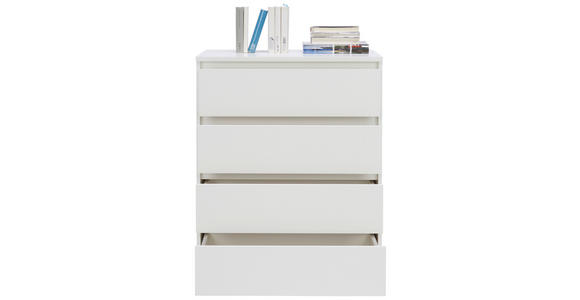KOMMODE 80/103/48 cm in Weiß - Silberfarben/Weiß, Design, Holzwerkstoff/Kunststoff (80/103/48cm) - Carryhome