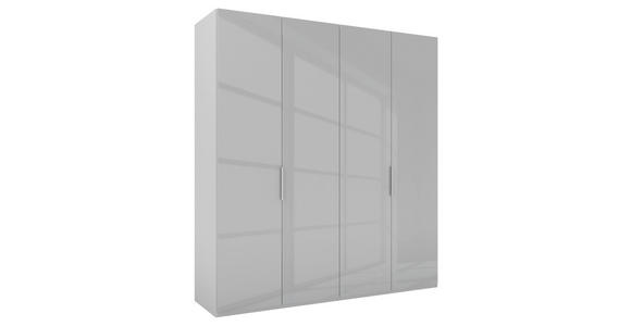 DREHTÜRENSCHRANK  in Grau  - Alufarben/Grau, KONVENTIONELL, Glas/Holzwerkstoff (200/223/62cm) - Novel