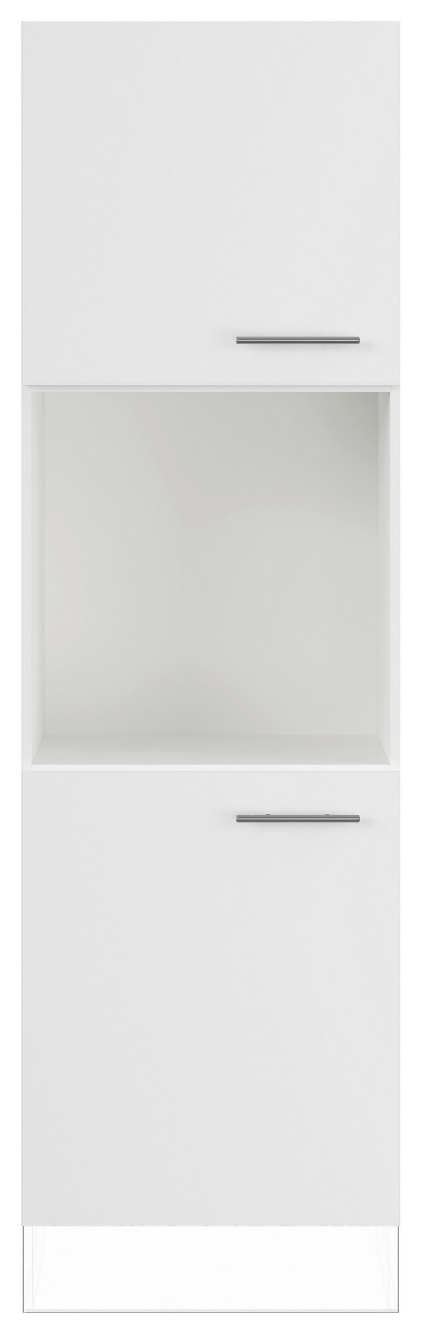 GERÄTEUMBAUSCHRANK 60/206,2/57,6 cm  in Weiß  - Edelstahlfarben/Weiß, Basics, Holzwerkstoff/Metall (60/206,2/57,6cm) - Impuls