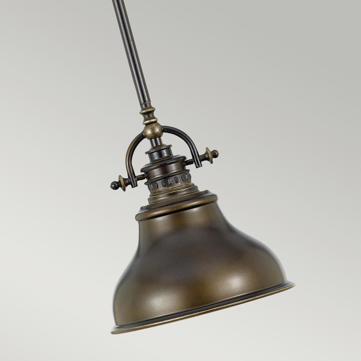HÄNGELEUCHTE 20.3/31.4 cm    - Bronzefarben, Design, Glas/Metall (20.3/31.4cm) - Elstead Lighting