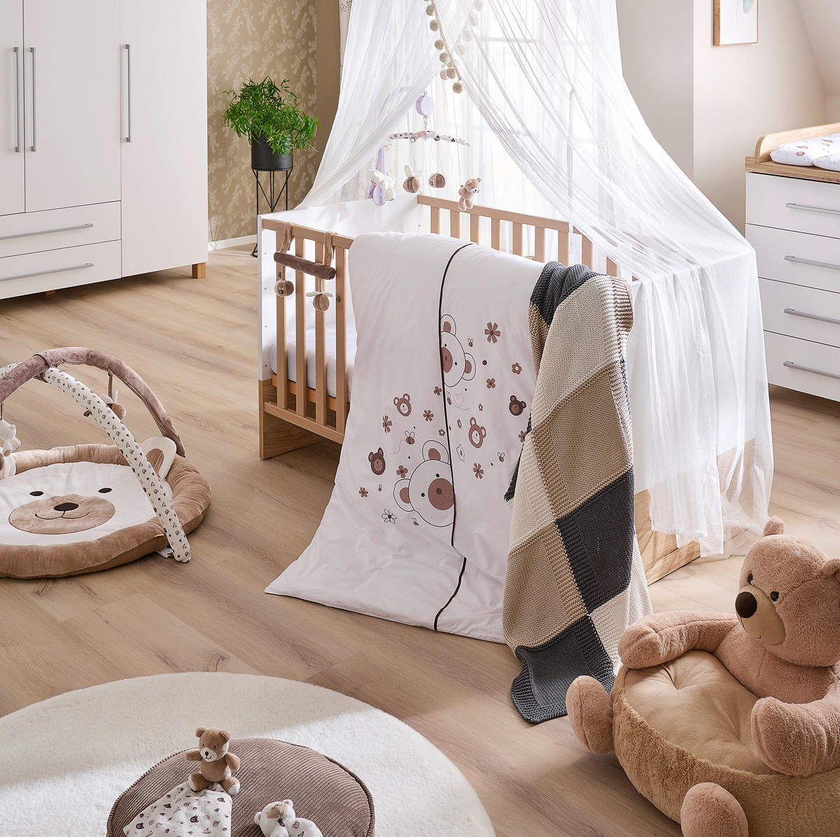 SCHMUSEDECKE  80/100 cm  - Dunkelgrau/Beige, Trend, Textil (80/100cm) - Jimmylee