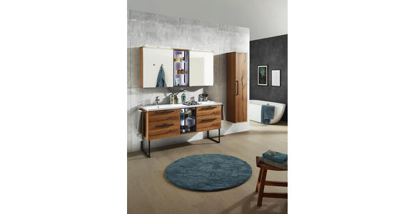 BADEZIMMER - Eichefarben/Anthrazit, Basics, Glas/Holz (155cm) - Dieter Knoll