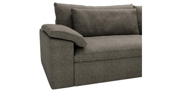 ECKSOFA  in Webstoff Graubraun  306/198 cm  - Graubraun/Schwarz, MODERN, Kunststoff/Textil (306/198cm) - Carryhome