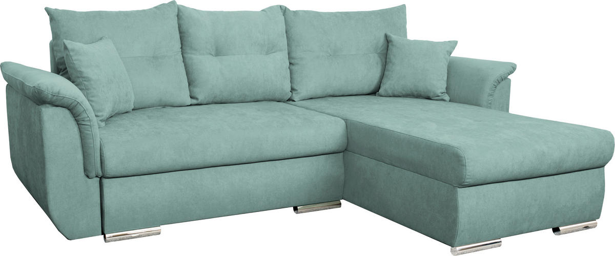 SEDEŽNA GARNITURA, tkanina metino zelena  - barve kroma/metino zelena, Moderno, umetna masa/tekstil (240/90/168cm) - Carryhome