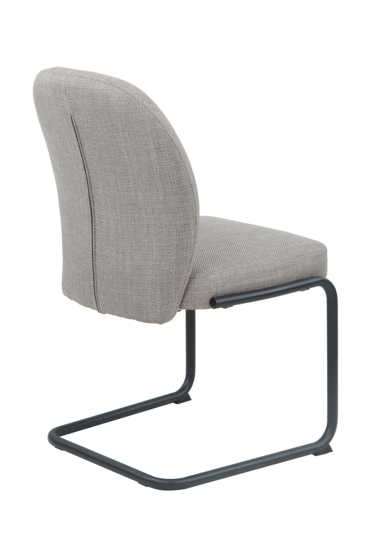 SCHWINGSTUHL-SET 2 Stück  in Stahl Webstoff  - Schlammfarben/Schwarz, MODERN, Textil/Metall (53/90/62cm) - MID.YOU