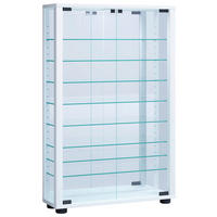 HÄNGEVITRINE in Weiss  - Weiss/Schwarz, Modern, Glas/Holzwerkstoff (59/91,3/18cm) - MID.YOU